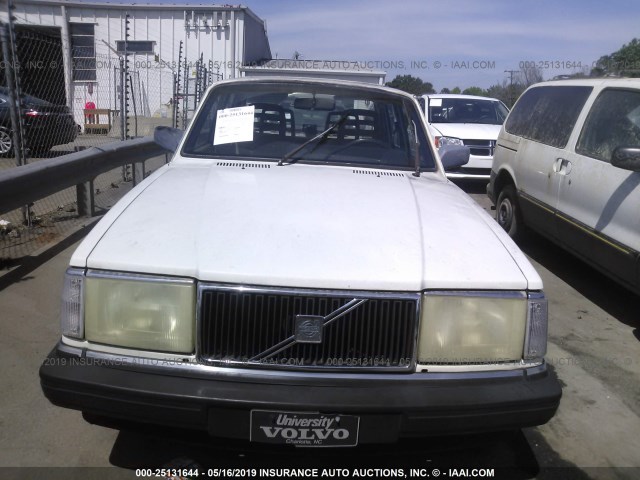 YV1AS8803N1461237 - 1992 VOLVO 240 GL WHITE photo 6