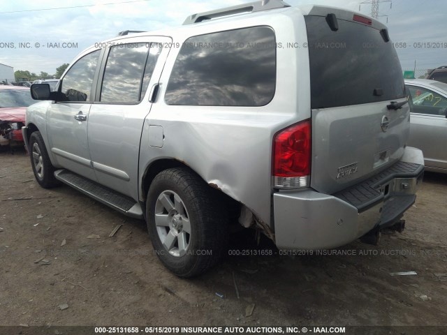 5N1AA08B54N714847 - 2004 NISSAN ARMADA SE/LE SILVER photo 3