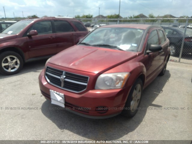 1B3HB48B47D349676 - 2007 DODGE CALIBER SXT RED photo 2