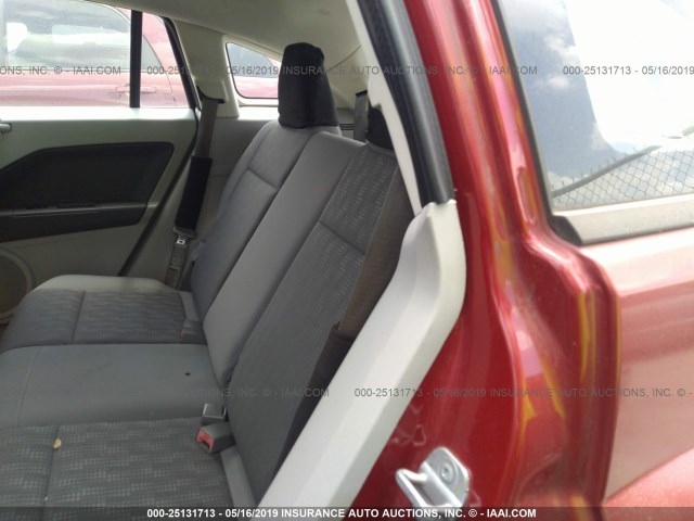 1B3HB48B47D349676 - 2007 DODGE CALIBER SXT RED photo 8