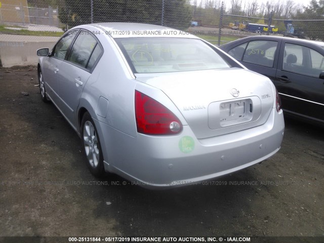 1N4BA41E37C860593 - 2007 NISSAN MAXIMA SE/SL SILVER photo 3