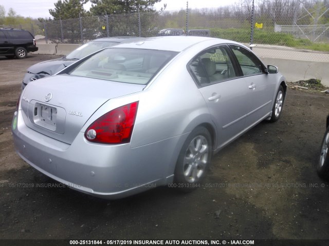 1N4BA41E37C860593 - 2007 NISSAN MAXIMA SE/SL SILVER photo 4