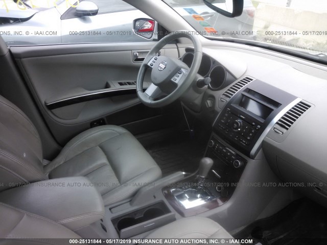 1N4BA41E37C860593 - 2007 NISSAN MAXIMA SE/SL SILVER photo 5