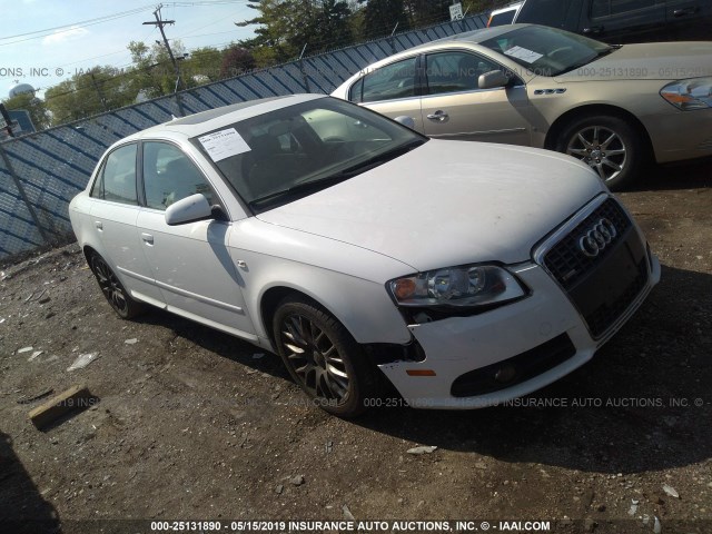 WAUAF78E28A168317 - 2008 AUDI A4 2.0T WHITE photo 1