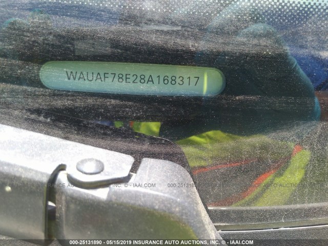 WAUAF78E28A168317 - 2008 AUDI A4 2.0T WHITE photo 9
