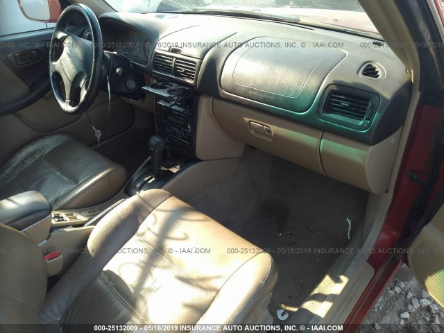 JF1SF65622H714522 - 2002 SUBARU FORESTER S RED photo 5
