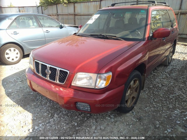 JF1SF65622H714522 - 2002 SUBARU FORESTER S RED photo 6