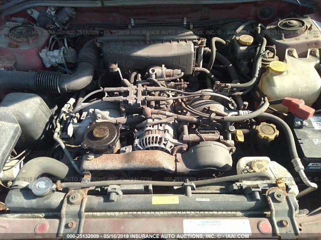 JF1SF65622H714522 - 2002 SUBARU FORESTER S RED photo 9