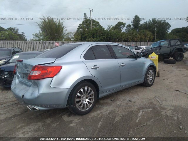 JS2RE9A37A6100106 - 2010 SUZUKI KIZASHI SE Light Blue photo 4