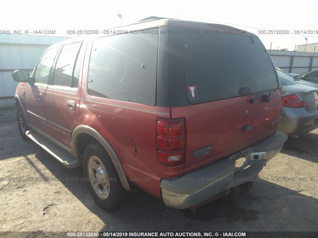 1FMRU17L52LA43442 - 2002 FORD EXPEDITION EDDIE BAUER RED photo 3