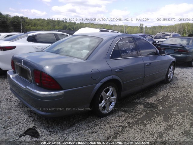 1LNHM86S7YY786404 - 2000 LINCOLN LS BLUE photo 4