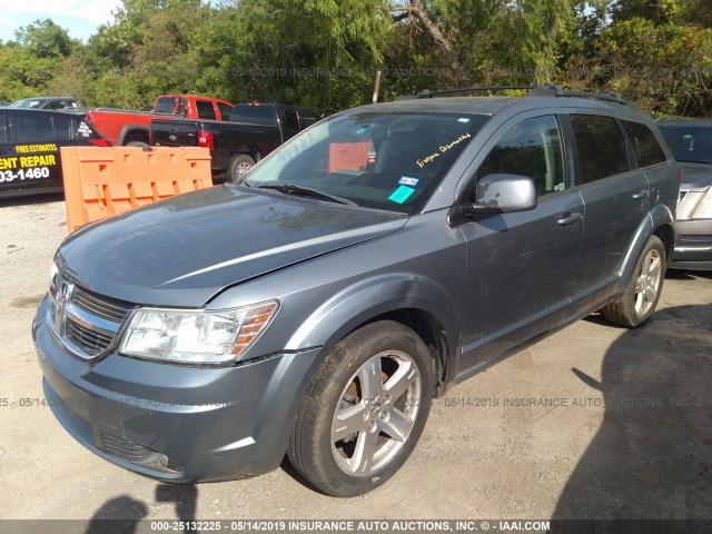 3D4GH57V69T185941 - 2009 DODGE JOURNEY SXT BLUE photo 2