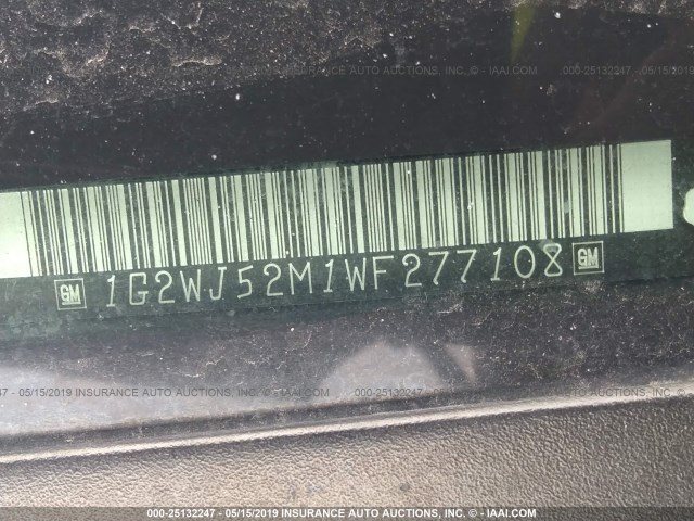 1G2WJ52M1WF277108 - 1998 PONTIAC GRAND PRIX SE 蓝色 照片 9