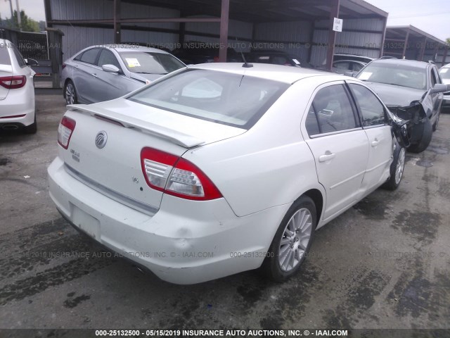 3MEHM08189R621597 - 2009 MERCURY MILAN PREMIER WHITE photo 4