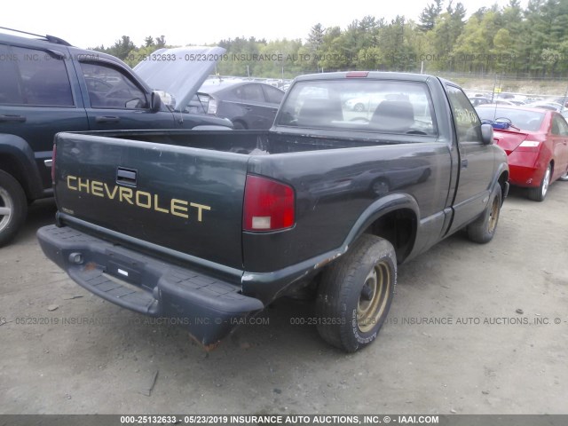 1GCCS145128165949 - 2002 CHEVROLET S TRUCK S10 GREEN photo 4