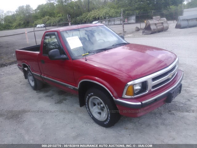 1GCCS1446TK129170 - 1996 CHEVROLET S TRUCK S10 RED photo 1