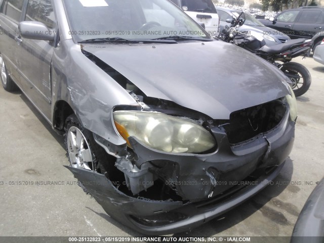 1NXBR32E25Z435087 - 2005 TOYOTA COROLLA CE/LE/S GRAY photo 6