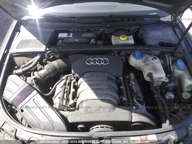 WAUJT68E15A056008 - 2005 AUDI A4 3.0/3.0 SPECIAL GRAY photo 10