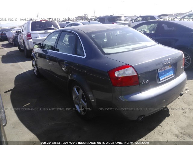 WAUJT68E15A056008 - 2005 AUDI A4 3.0/3.0 SPECIAL GRAY photo 3