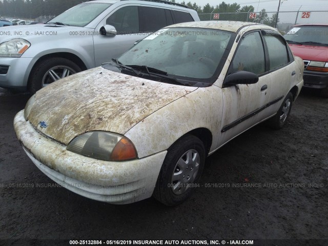 2C1MR5229Y6726765 - 2000 CHEVROLET METRO LSI WHITE photo 2