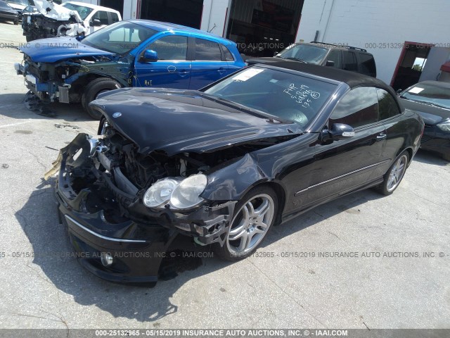 WDBTK72F38T094983 - 2008 MERCEDES-BENZ CLK 550 BLACK photo 2