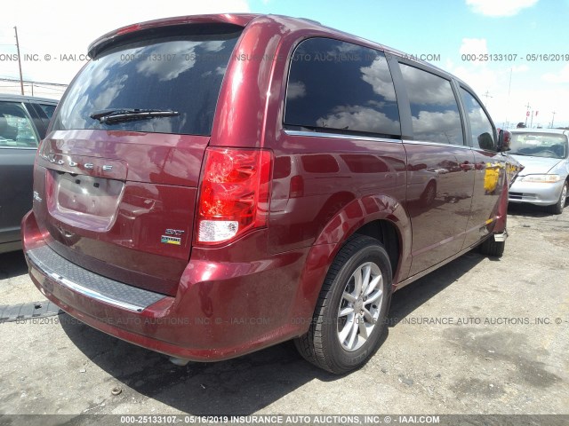 2C4RDGCG8JR204923 - 2018 DODGE GRAND CARAVAN SXT MAROON photo 4