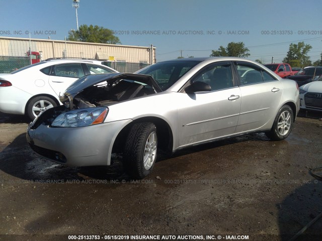 1G2ZF55B964180663 - 2006 PONTIAC G6 SE SILVER photo 2