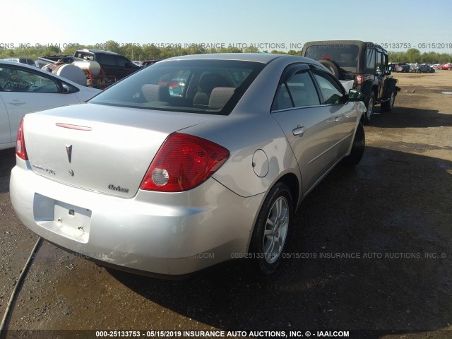 1G2ZF55B964180663 - 2006 PONTIAC G6 SE SILVER photo 4