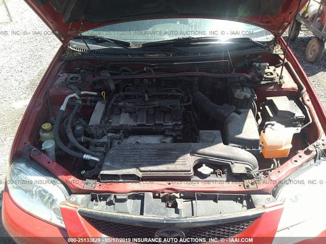 JM1BJ245131211911 - 2003 MAZDA PROTEGE PR5 RED photo 10