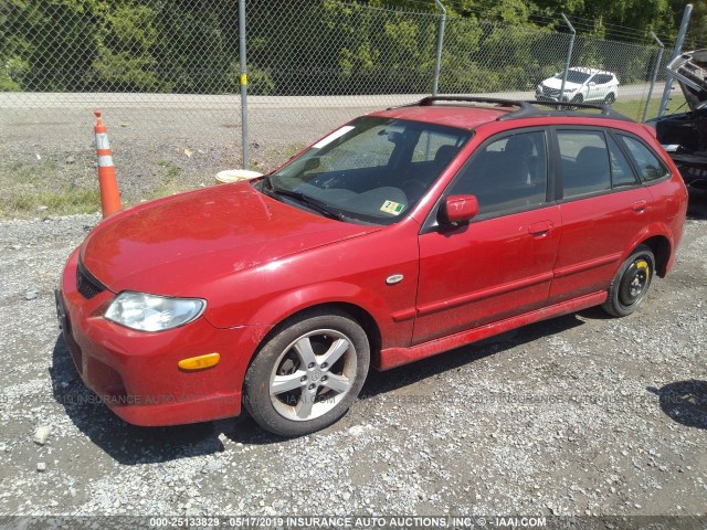 JM1BJ245131211911 - 2003 MAZDA PROTEGE PR5 RED photo 2