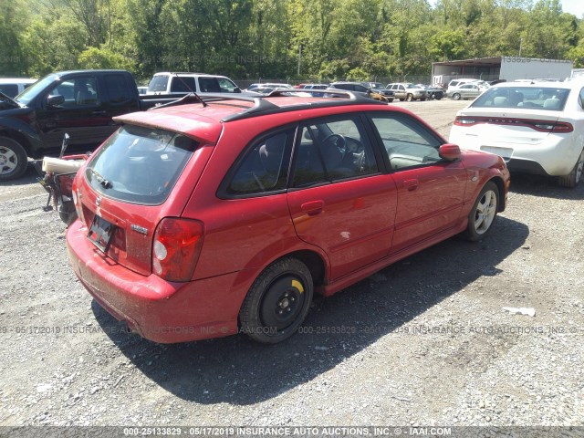 JM1BJ245131211911 - 2003 MAZDA PROTEGE PR5 RED photo 4