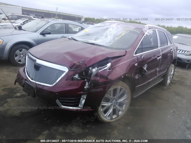 1GYKNDRS3JZ121392 - 2018 CADILLAC XT5 LUXURY RED photo 2