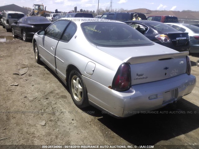 2G1WW15E519219653 - 2001 CHEVROLET MONTE CARLO LS 灰色 照片 3