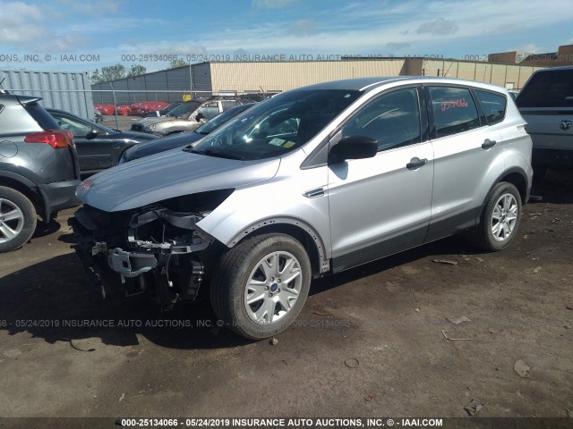 1FMCU0F75FUC73499 - 2015 FORD ESCAPE S SILVER photo 2