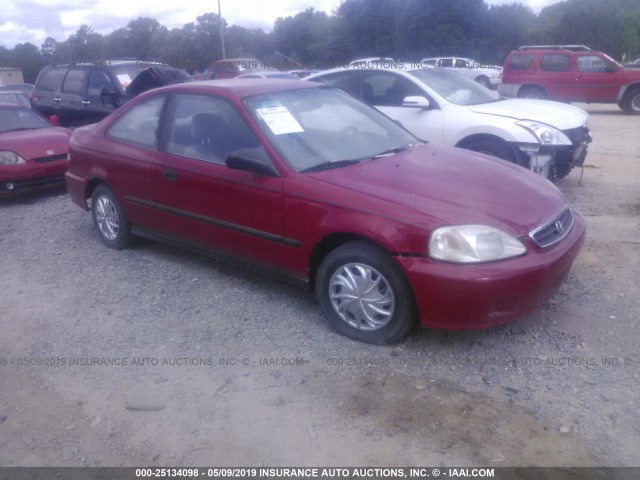1HGEJ6224XL049717 - 1999 HONDA CIVIC DX RED photo 1