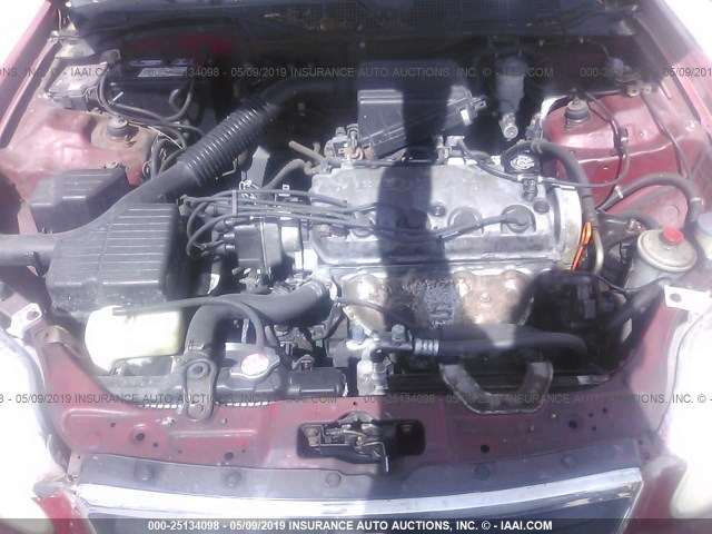 1HGEJ6224XL049717 - 1999 HONDA CIVIC DX RED photo 10