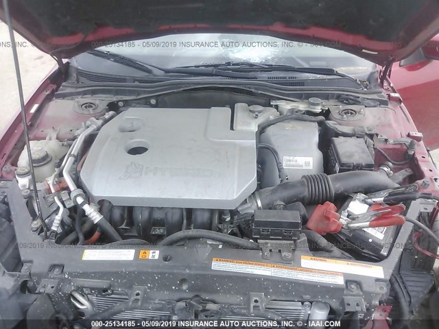 3MEDM0L3XBR600764 - 2011 MERCURY MILAN HYBRID RED photo 10