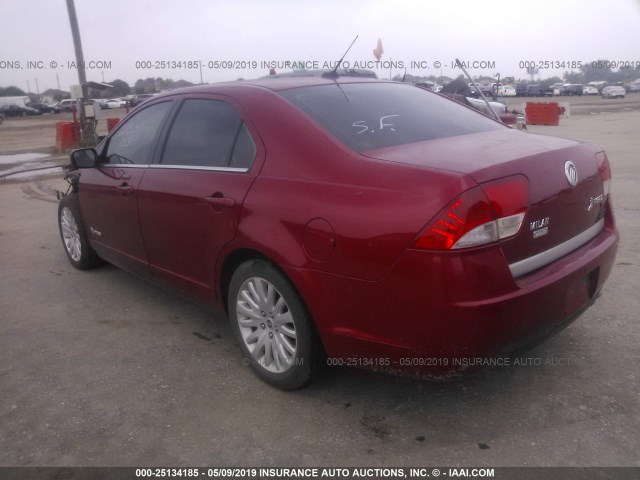 3MEDM0L3XBR600764 - 2011 MERCURY MILAN HYBRID RED photo 3