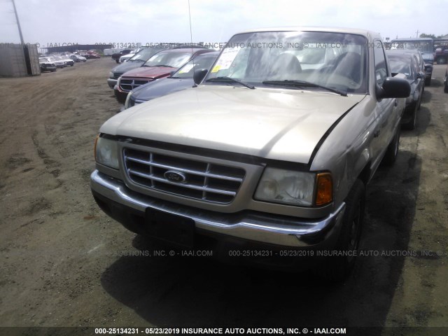 1FTYR10D42PA05942 - 2002 FORD RANGER TAN photo 2