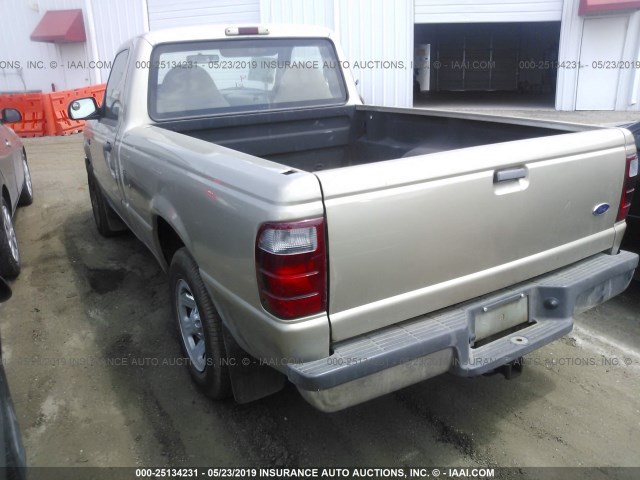 1FTYR10D42PA05942 - 2002 FORD RANGER TAN photo 3