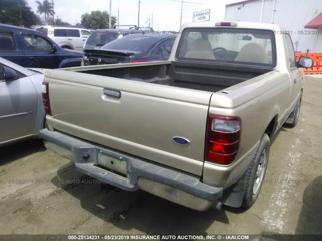 1FTYR10D42PA05942 - 2002 FORD RANGER TAN photo 4