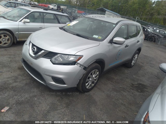 5N1AT2MV3GC812202 - 2016 NISSAN ROGUE S/SL/SV SILVER photo 2