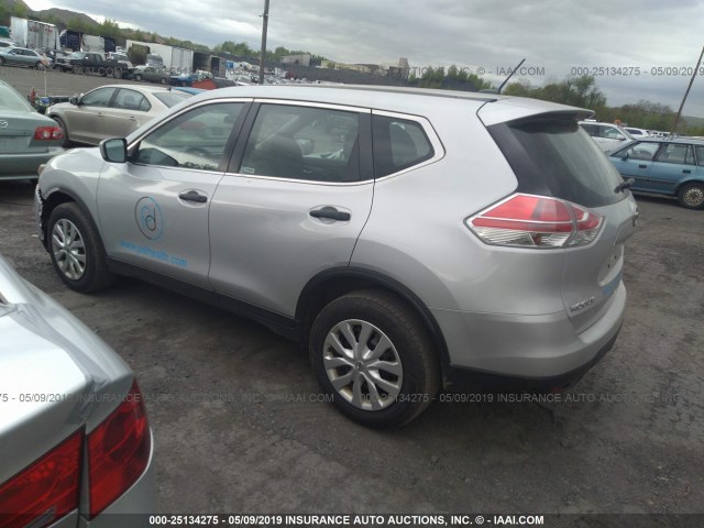 5N1AT2MV3GC812202 - 2016 NISSAN ROGUE S/SL/SV SILVER photo 3