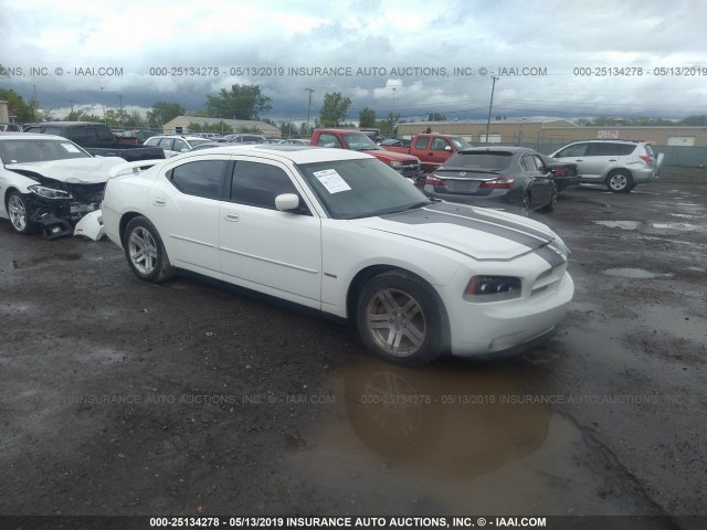 2B3KA53H47H872435 - 2007 DODGE CHARGER R/T WHITE photo 1