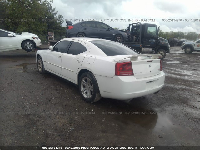 2B3KA53H47H872435 - 2007 DODGE CHARGER R/T WHITE photo 3