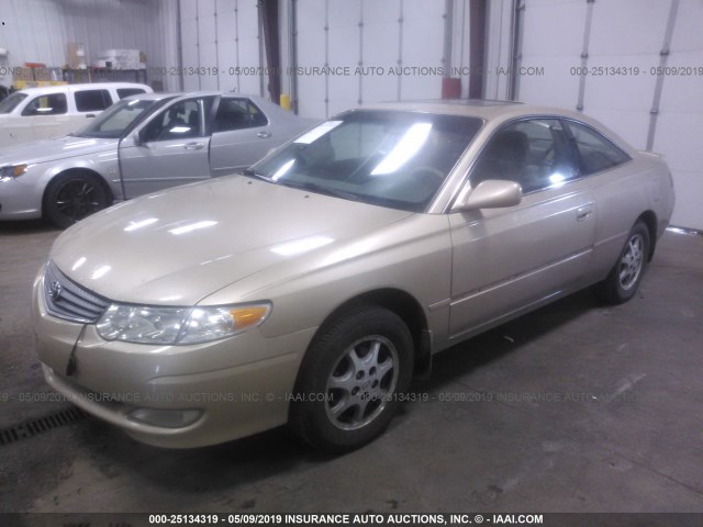 2T1CE22P82C017108 - 2002 TOYOTA CAMRY SOLARA SE GOLD photo 2