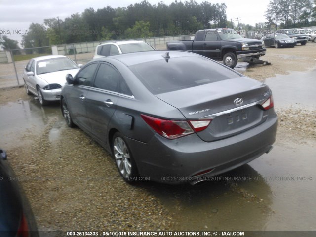 5NPEC4AB0BH236643 - 2011 HYUNDAI SONATA SE/LIMITED GRAY photo 3