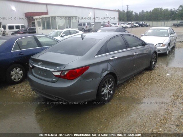 5NPEC4AB0BH236643 - 2011 HYUNDAI SONATA SE/LIMITED GRAY photo 4