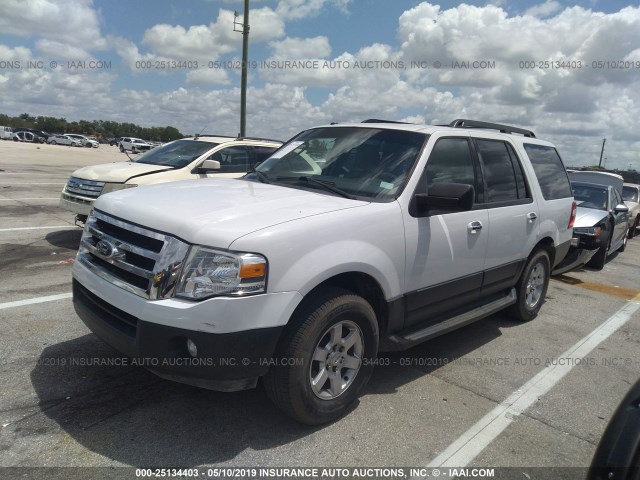 1FMJU1F51DEF30791 - 2013 FORD EXPEDITION XL WHITE photo 2