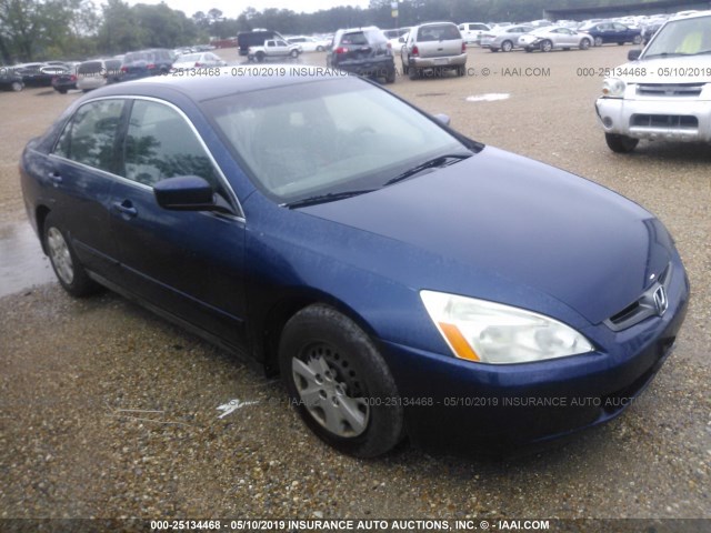 3HGCM56333G700743 - 2003 HONDA ACCORD LX BLUE photo 1